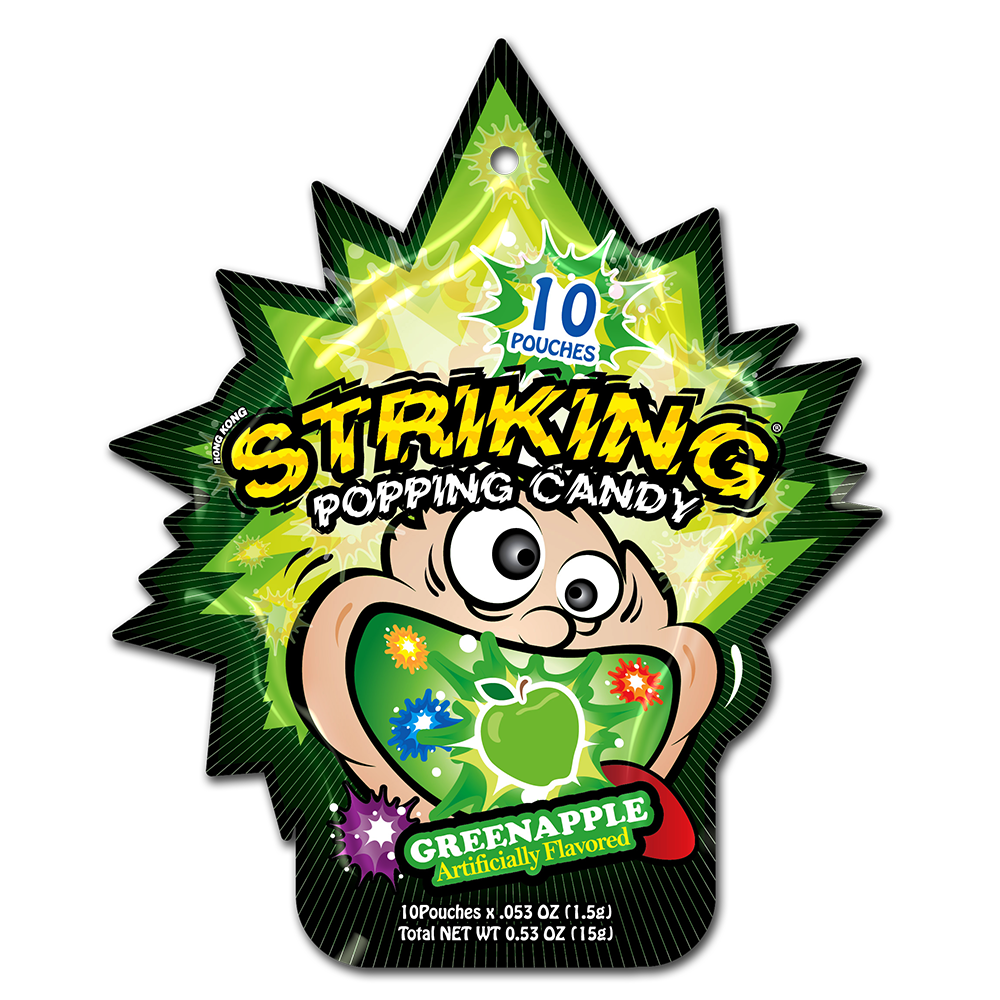 STRIKING POPPING CANDY 15G APPLE