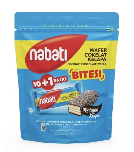 NABATI BITES 66G CHOC COCONUT 10+1