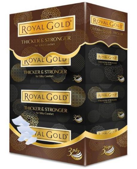 ROYAL GOLD F/T 3PLY 120S LUX WHITEX4