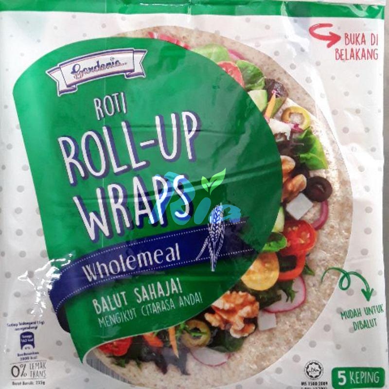 GARDENIA ROLL-UP WRAPS 225G WHOLEMEAL