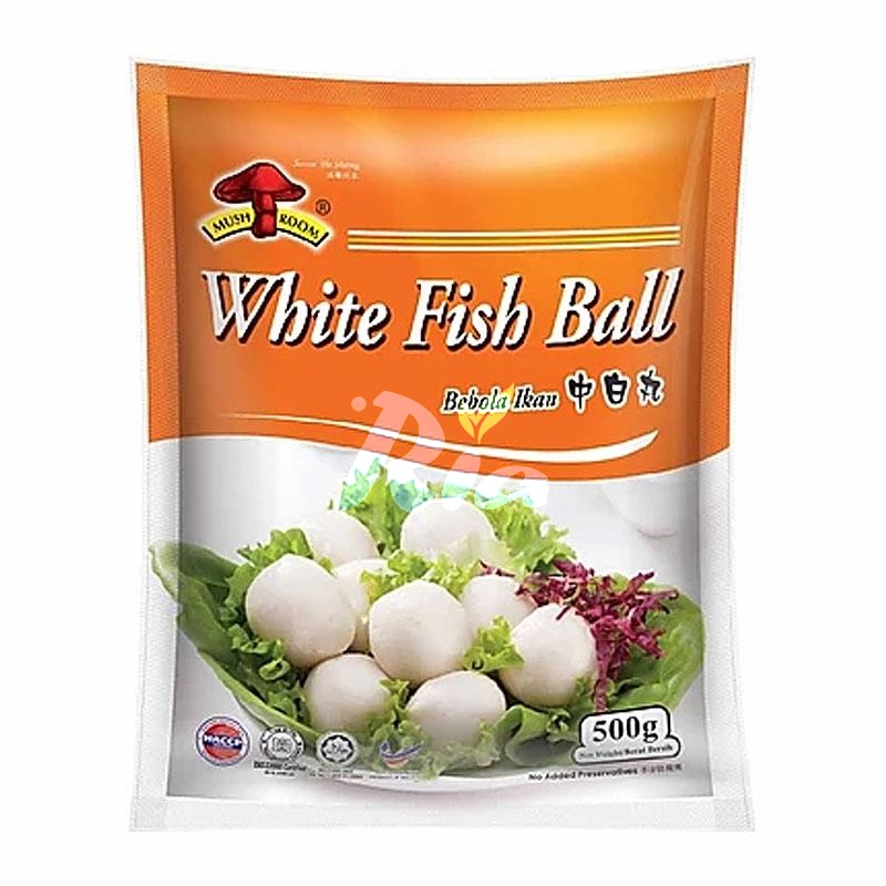 MUSHROOM 500G WHITE FISH BALL MEDIUM
